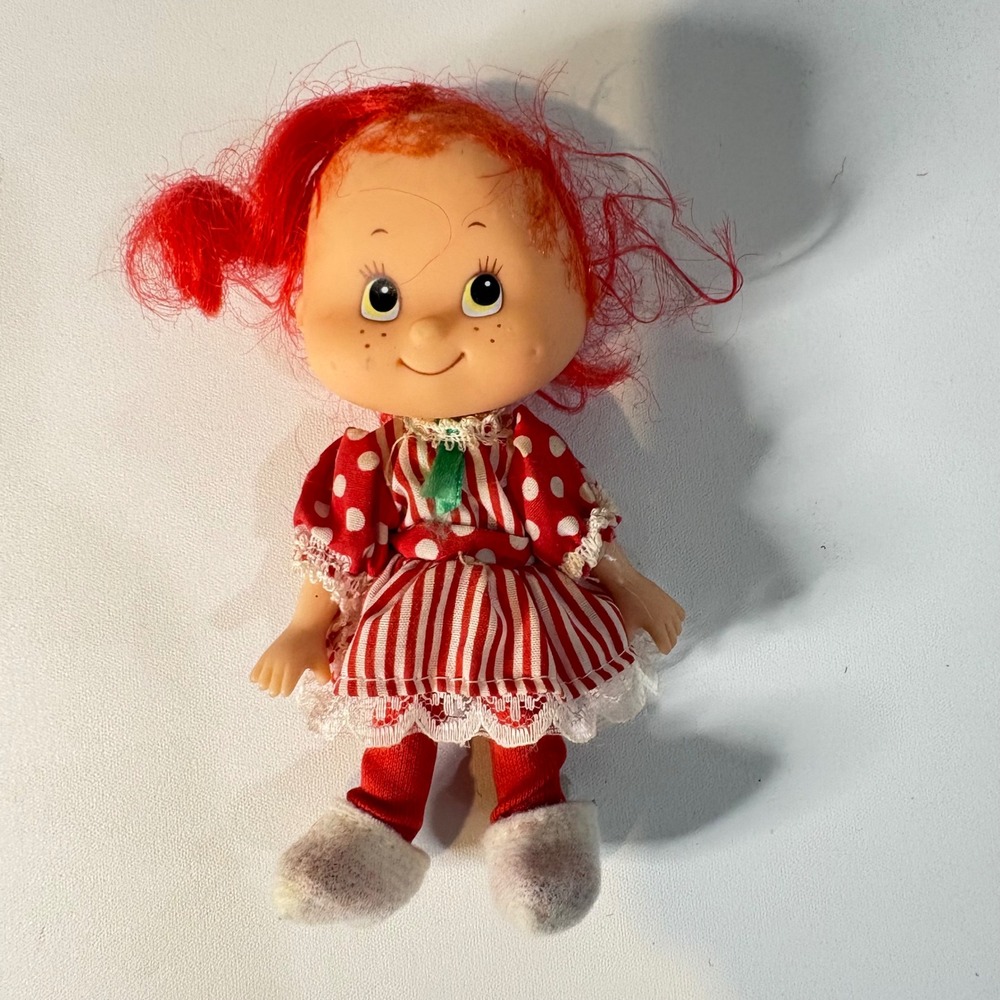 TNT Vintage Sweet Scents Strawberry Doll Red White Polka Dot Dress 1980s Toy